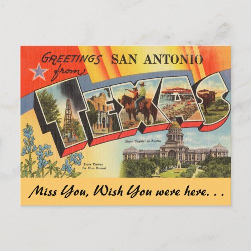 Greetings from San Antonio Postcard