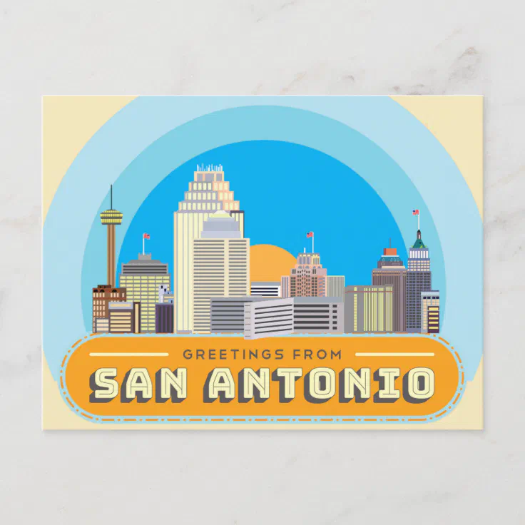 Greetings From San Antonio Texas Usa Postcard 