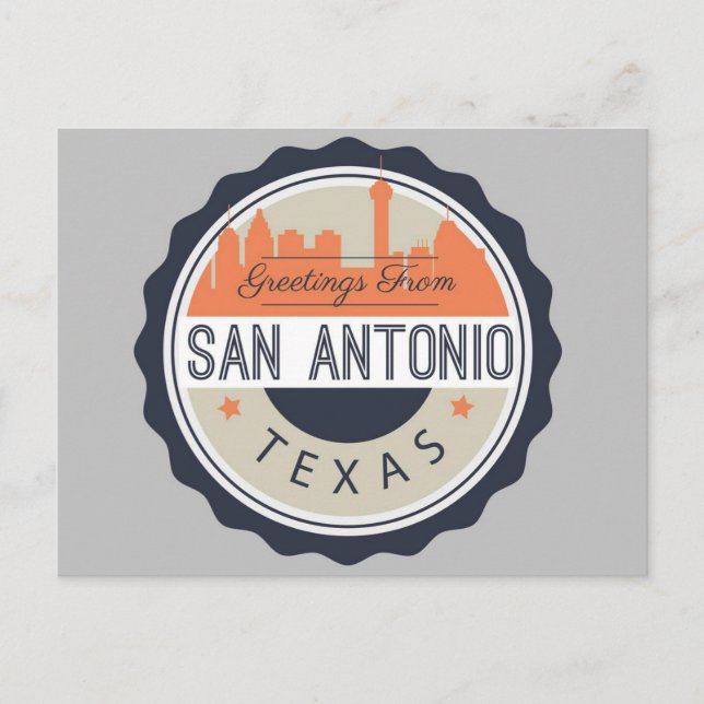 Greetings From San Antonio Texas USA Postcard (Front)