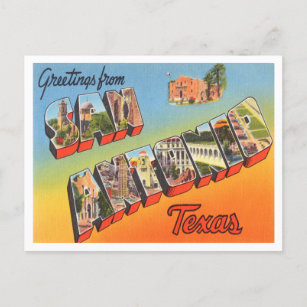 Greetings from San Antonio, Texas Vintage Travel Postcard