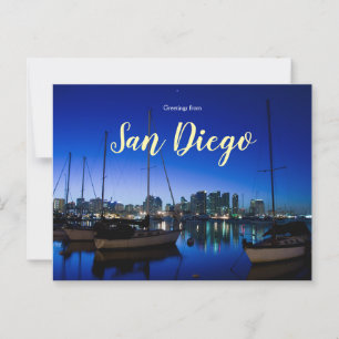 Greetings from San Diego Postcard Bay California