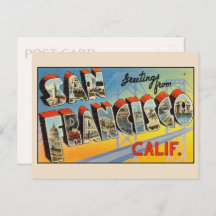 Greetings from San Francisco Large Letter Vintage