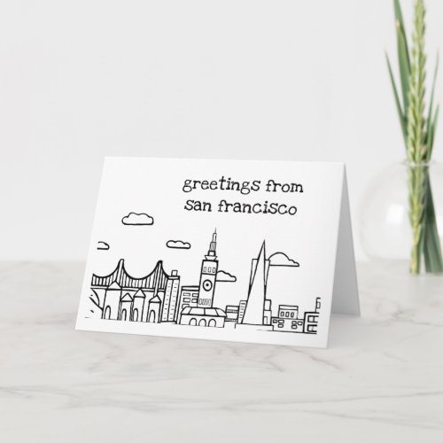 Greetings from San Francisco _ Original Art Card