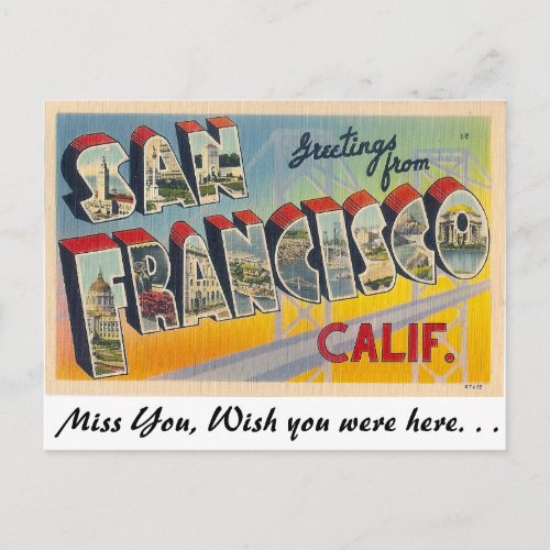 Greetings from San Francisco Postcard