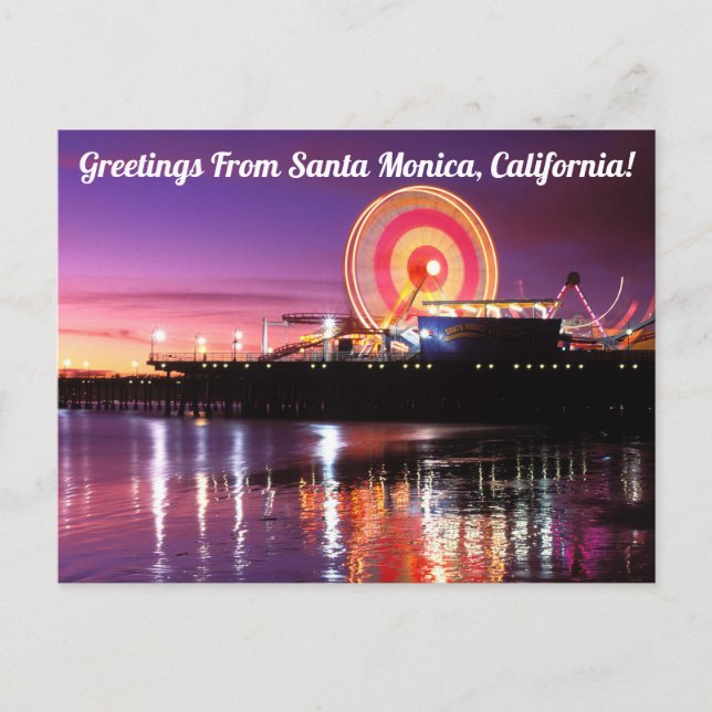 Greetings From Santa Monica, California Postcard (Front)