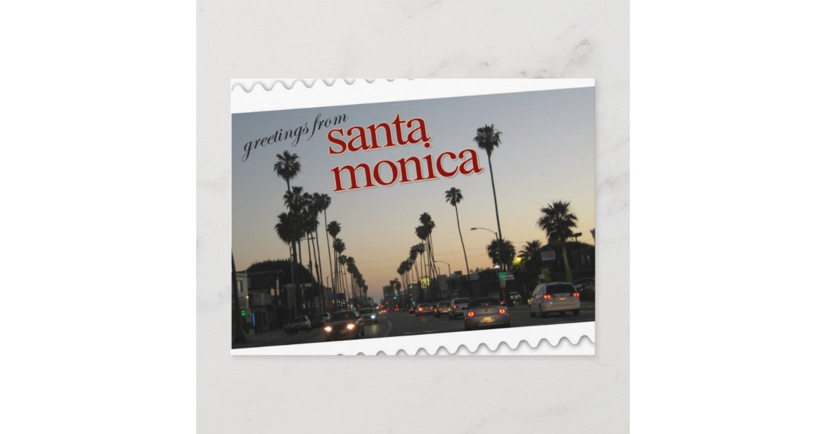 Greetings from Santa Monica, California Postcard | Zazzle