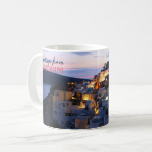 Greetings from Santorini Coffee Mug