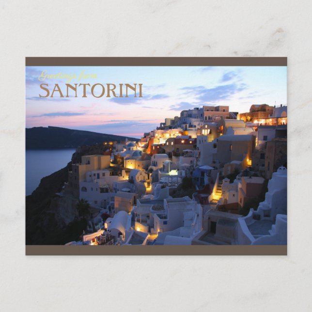 Greetings from Santorini Postcard (Front)
