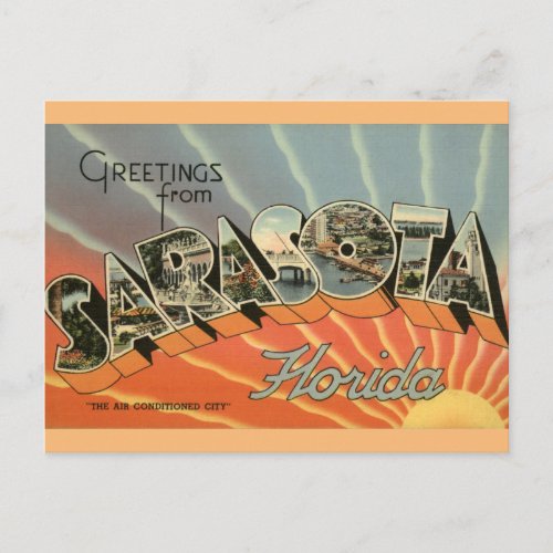 Greetings from Sarasota Florida Postcard