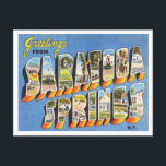Greetings from Saratoga Springs, New York Travel Postcard<br><div class="desc">Greetings from Saratoga Springs,  New York Travel Postcard</div>
