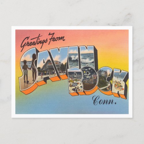 Greetings from Savin Rock Connecticut Travel Postcard