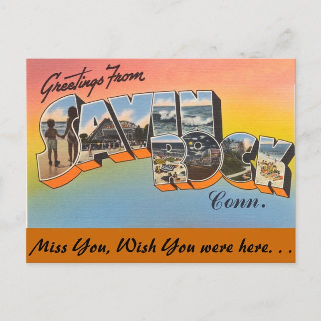 Greetings from Savin Rock Postcard (Front)