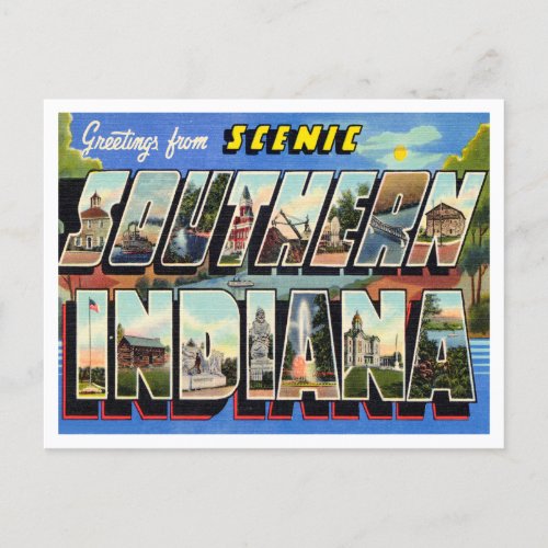 Greetings from scenic Southern Indiana Travel Postcard