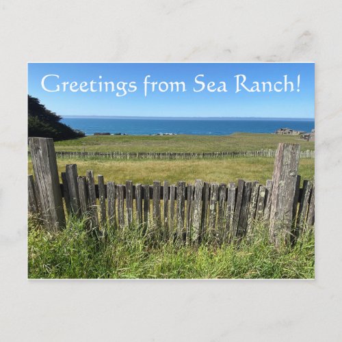 Greetings from Sea Ranch Postcard