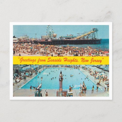 Greetings from Seaside Heights New Jersey Travel Postcard