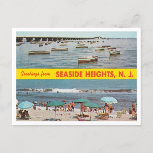 Greetings from Seaside Heights New Jersey Travel Postcard