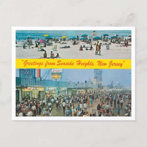 Greetings from Seaside Heights New Jersey Travel Postcard