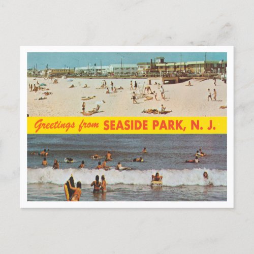 Greetings from Seaside Park New Jersey Travel Postcard