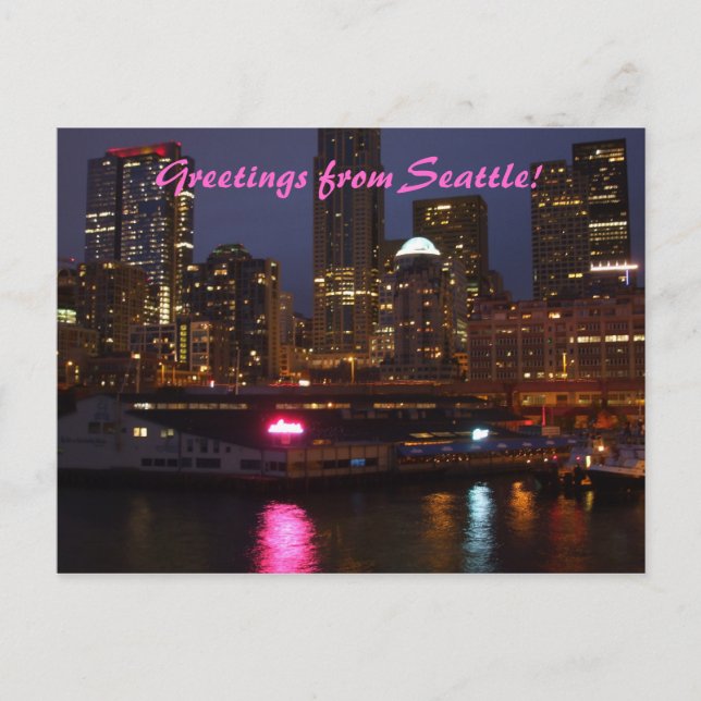 Greetings from Seattle! Postcard (Front)
