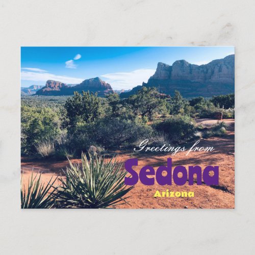 Greetings from Sedona Arizona Scenic Postcard