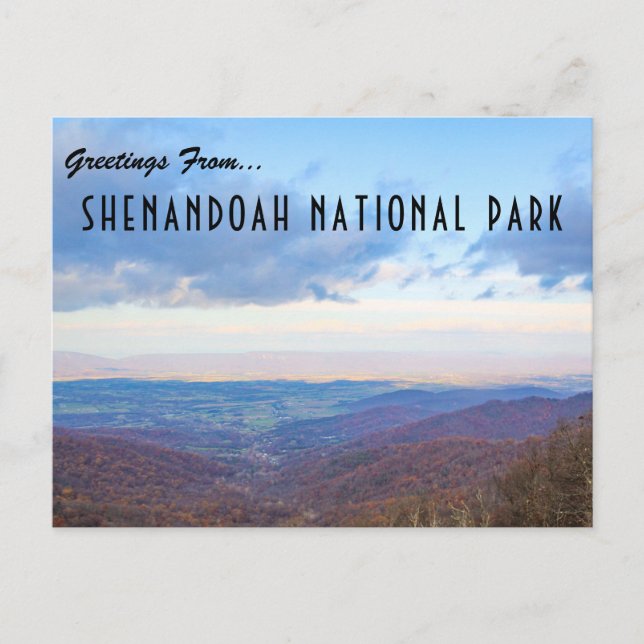 Greetings From Shenandoah National Park Postcard (Front)