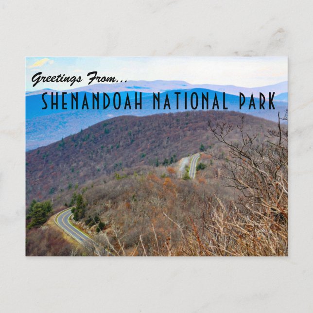 Greetings From Shenandoah National Park Postcard (Front)