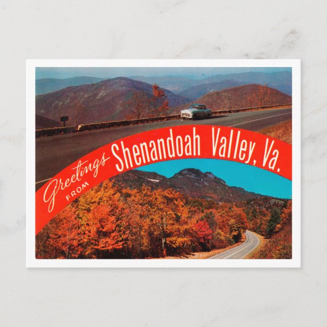 Greetings from Shenandoah Valley, Virginia Travel Postcard (Front)
