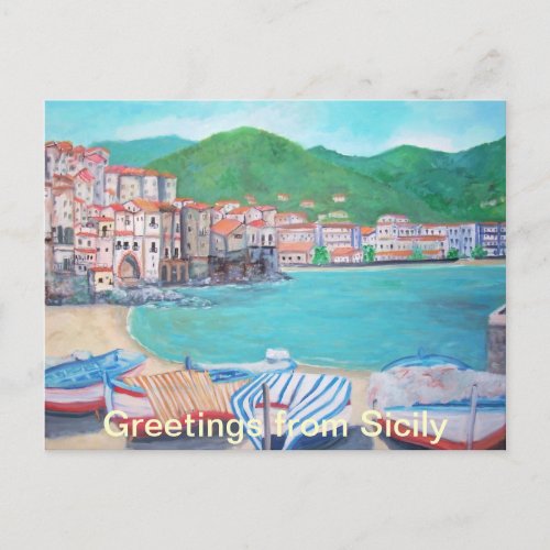 Greetings from Sicily Postcard