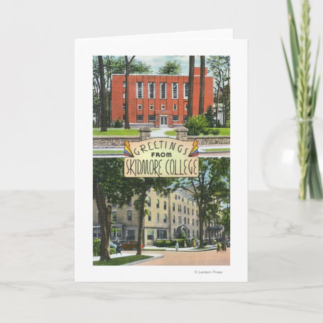 Greetings from Skidmore College Scenes Card (Front)