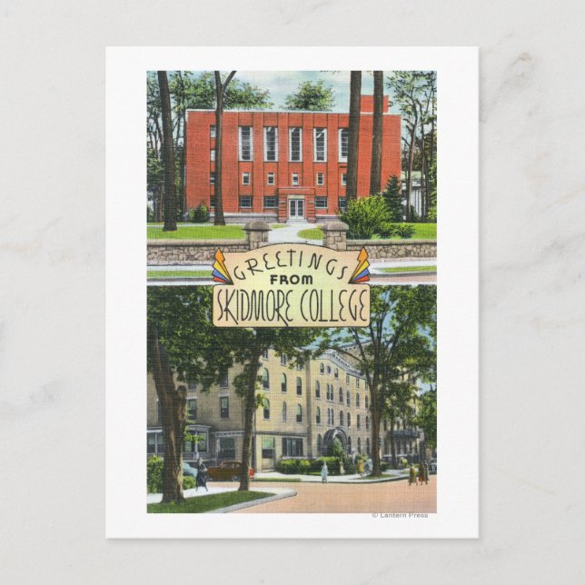 Greetings from Skidmore College Scenes Postcard (Front)