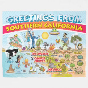 Greetings from SoCal Fleece Blanket