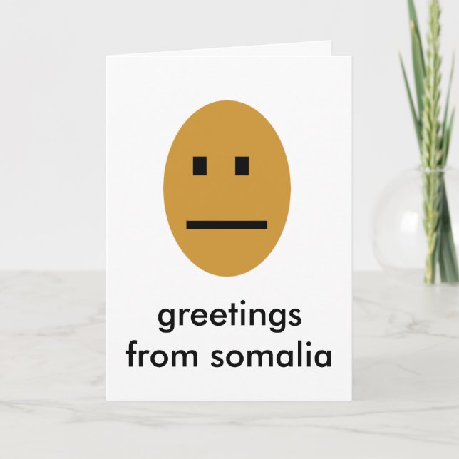 Greetings from somalia card (Front)