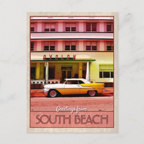 Greetings from South Beach Postcard