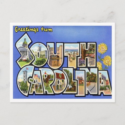 Greetings From South Carolina Postcard