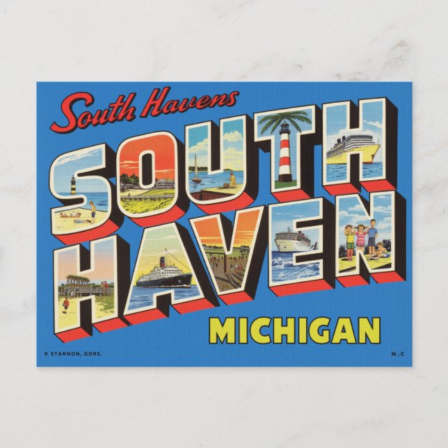 Greetings from South Haven, Michigan Postcard (Front)
