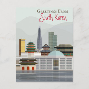 Greetings From South Korea Postcard