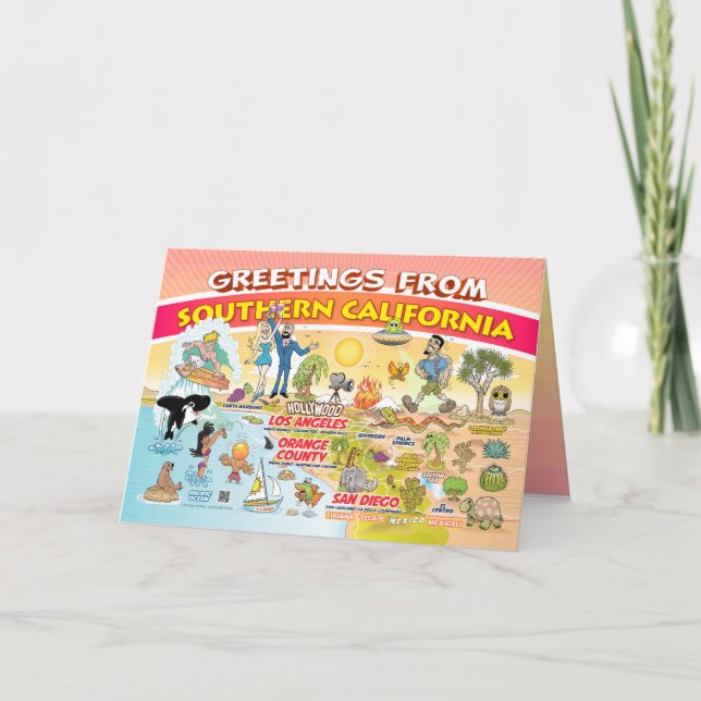 Greetings from Southern California Blank Card (Front)