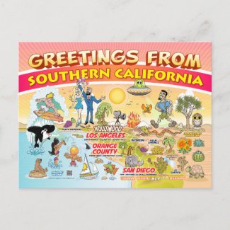 Greetings from Southern California Postcard