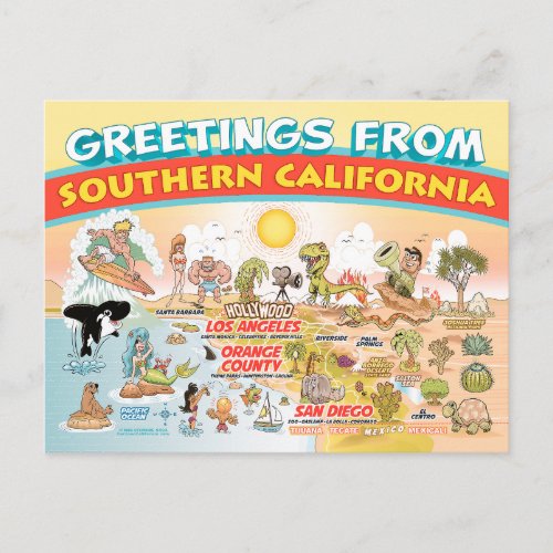Greetings from Southern California Postcard