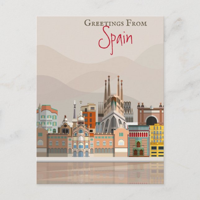 Greetings From Spain Postcard (Front)