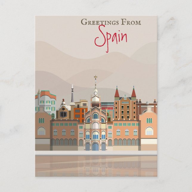 Greetings From Spain Postcard (Front)
