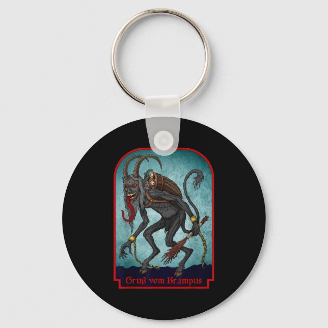 Greetings From Ss Vom Krampus Christmas Festive Ho Keychain (Front)