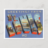 Postcard themed Season's Greeting from St Louis