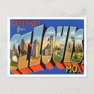 Vintage Fold-Out Postcard View Book ST. LOUIS, MISSOURI Postcards