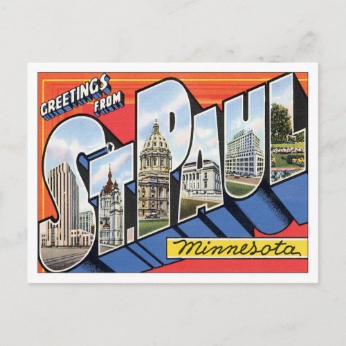Greetings From StPaul Minnesota Postcard