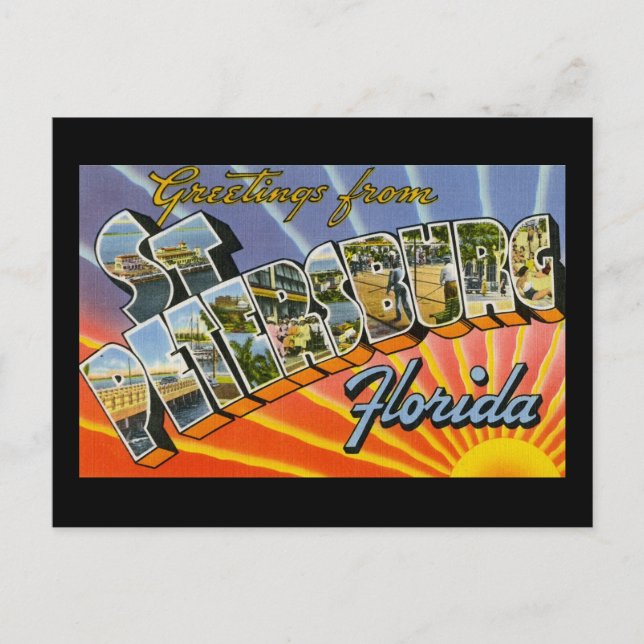 Greetings from St. Petersburg Florida Postcard (Front)