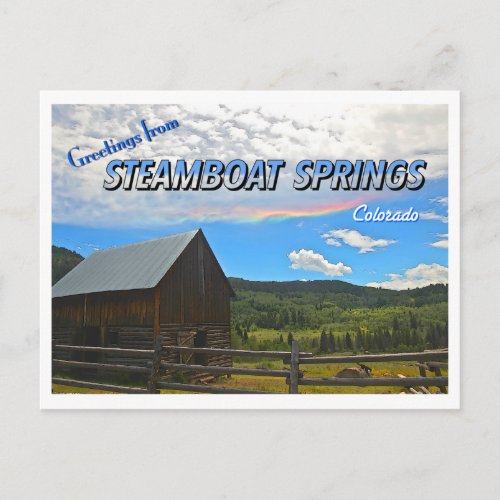 Greetings from Steamboat Springs Colorado Postcard