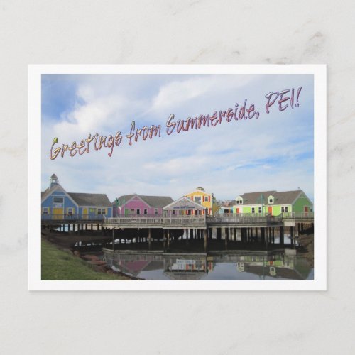Greetings from Summerside PEI Postcard