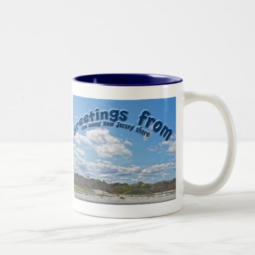 Greetings From Sunny New Jersey Shore Mug