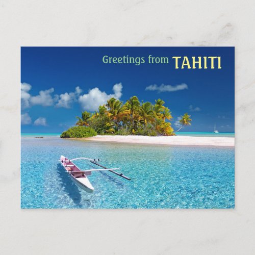 Greetings from Tahiti Postcard
